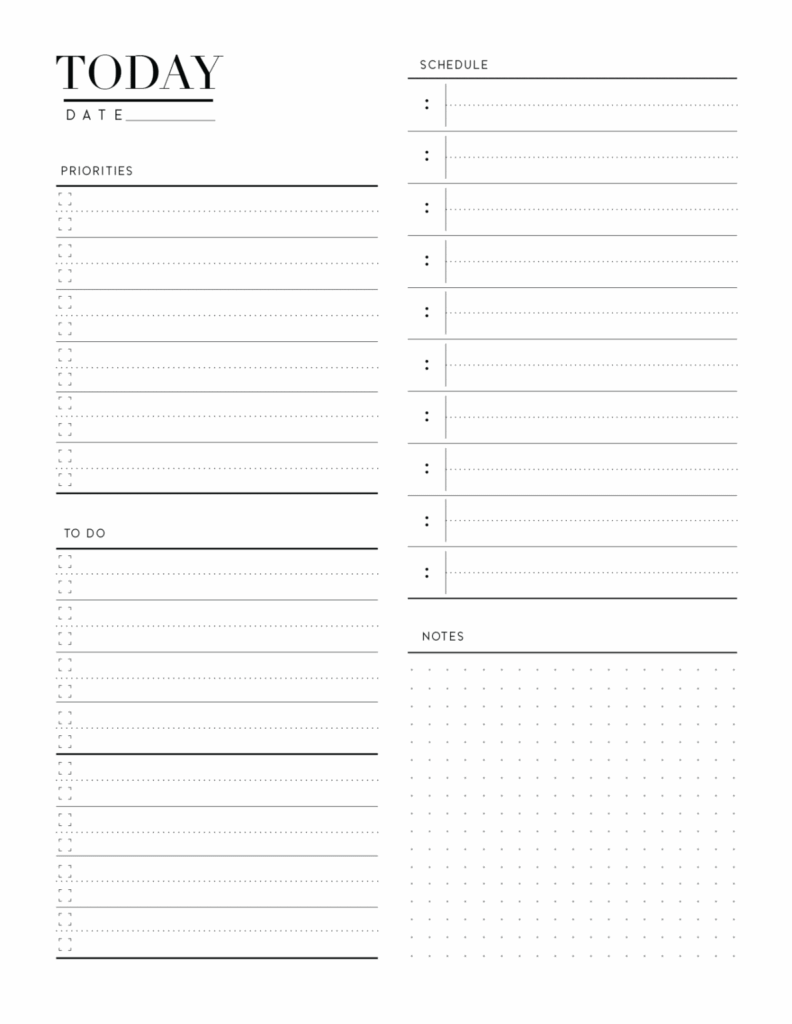 Free Day Planner Page In Two Styles Free Planner Printables Print Planner Agenda Planner