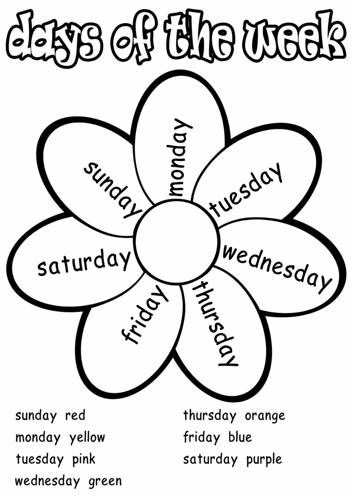 Free Days Of The Week Worksheets Activity Shelter