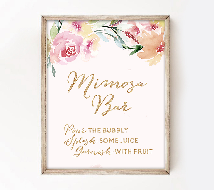 Free Mimosa Bar Printables PRINTABLE TEMPLATES