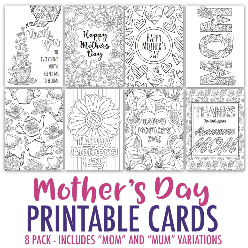 Free Mother S Day Card Printable Template Sarah Renae Clark Coloring Book Artist And Designer