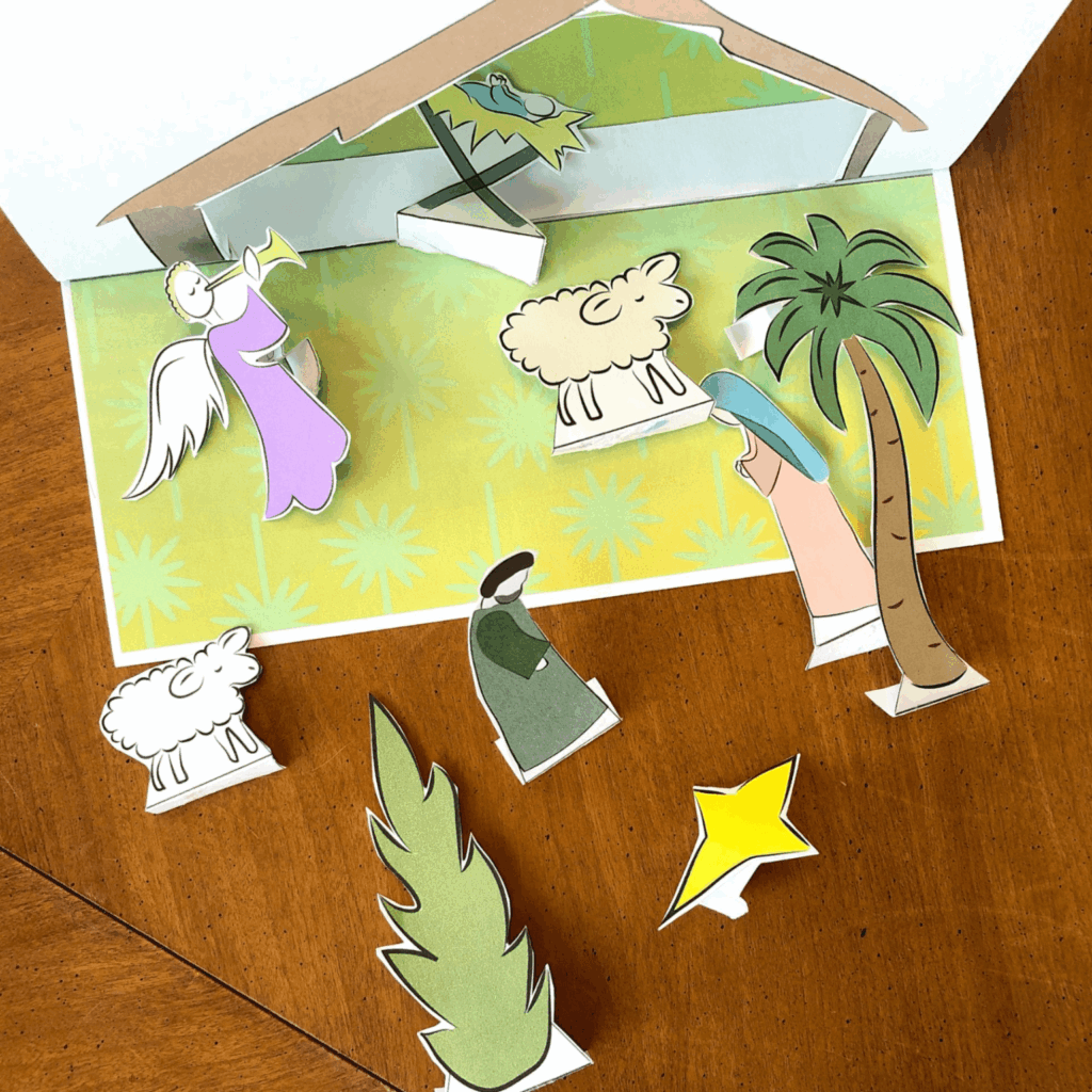 Free Printable 3D Nativity Scene Favorite Families