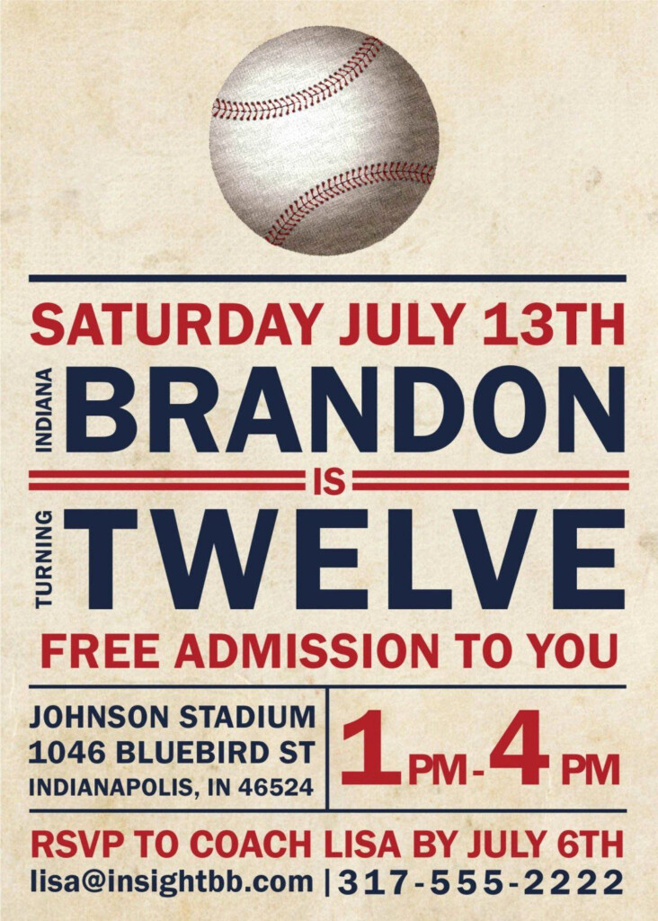 Free Printable Baseball Birthday Invitations Lovely Baseball Birthday Party Printable I