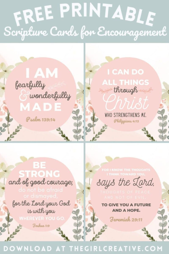 Free Printable Bible Verses For Encouragement The Girl Creative