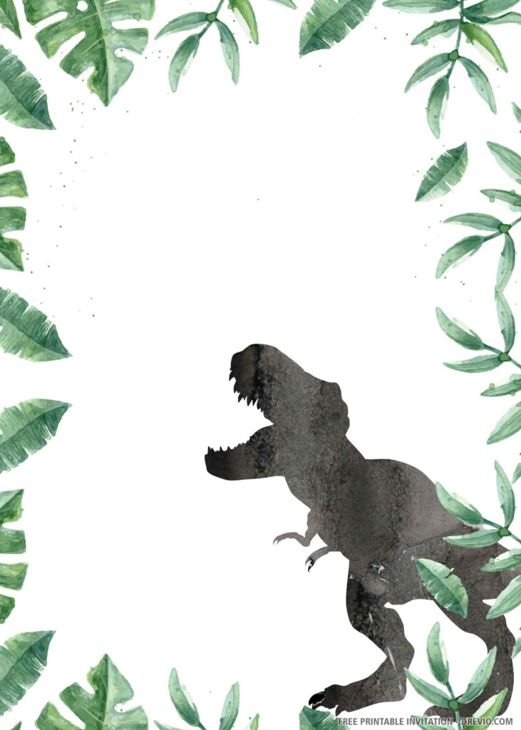 Free Printable Blank Dinosaur Invitations Printable Kids Entertainment