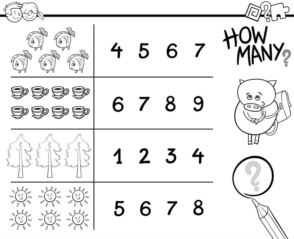 Free Printable Counting Coloring Pages