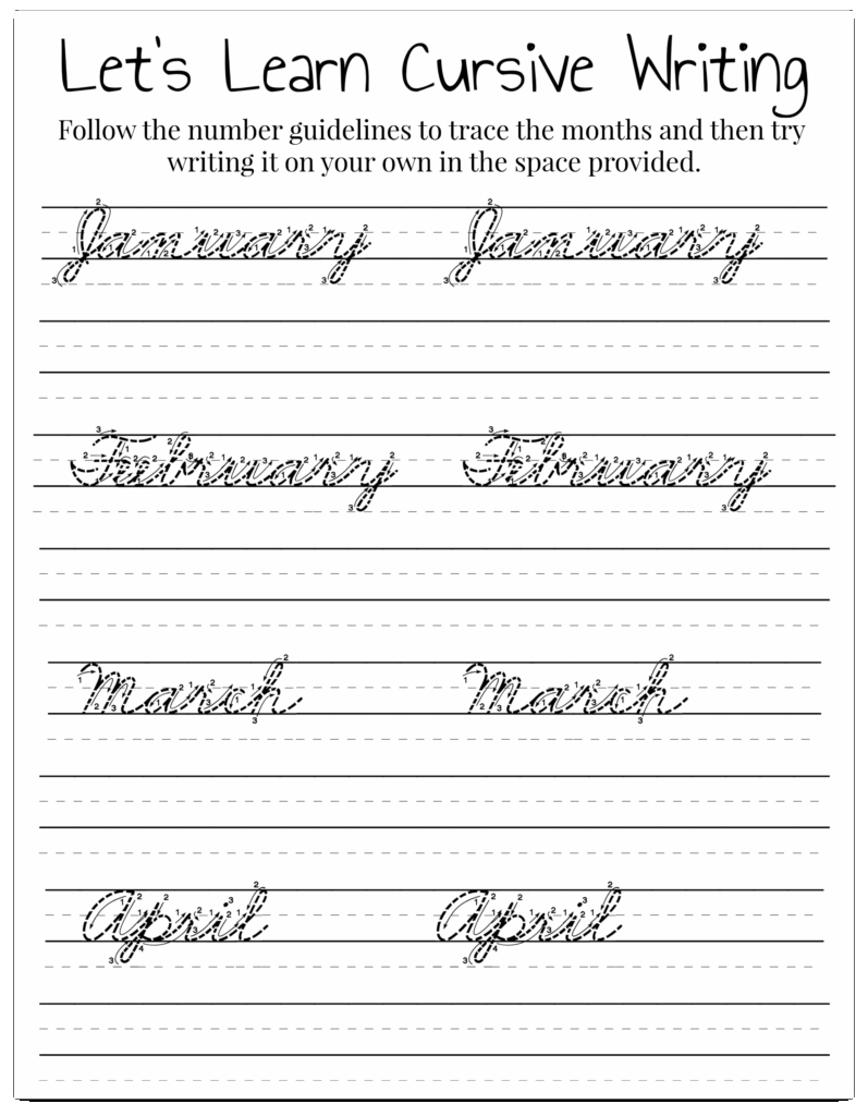 Free Printable Cursive Letters