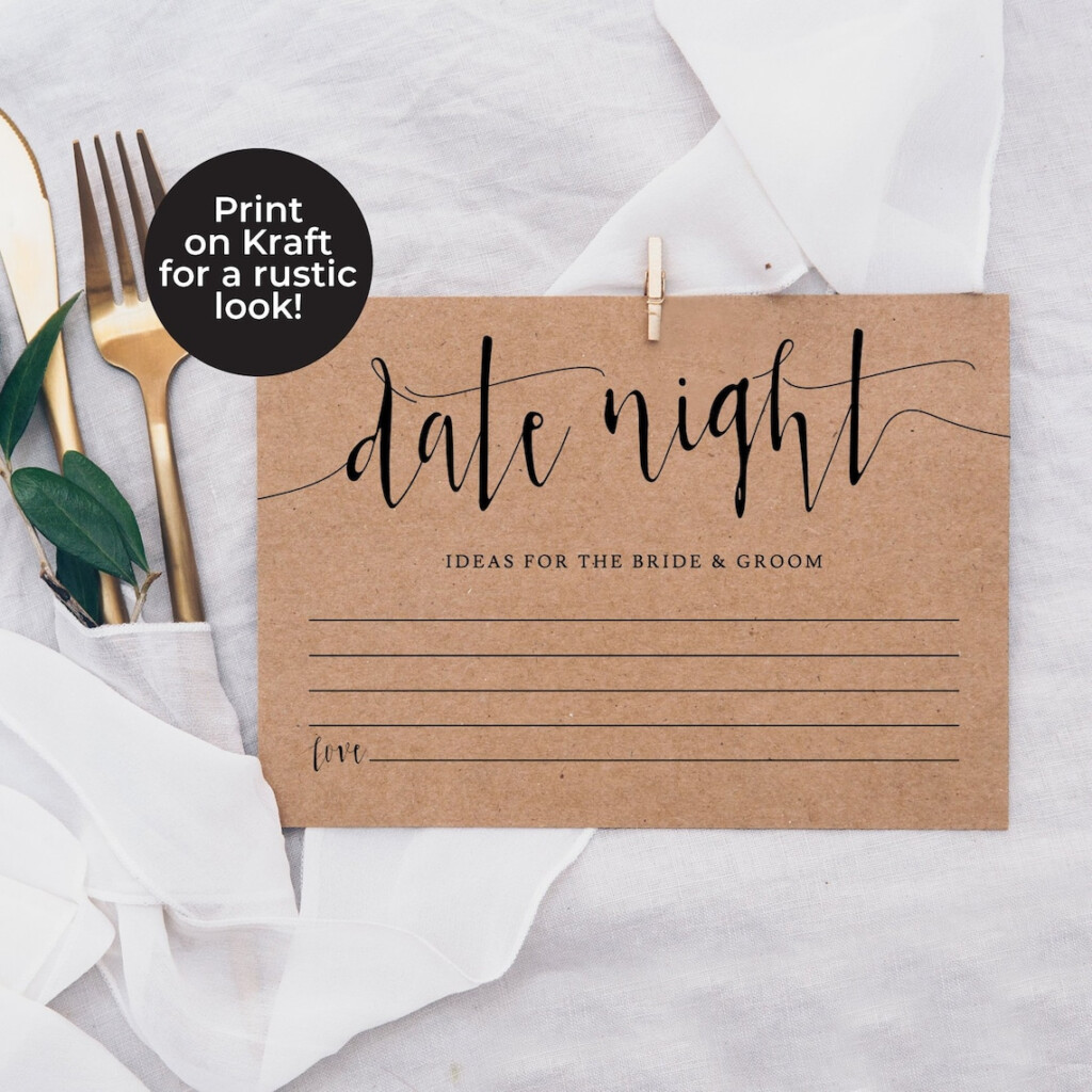 Free Printable Date Night Cards Bridal Shower Free Printable Templates