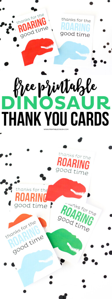 FREE Printable Dinosaur Thank You Cards Printable Crush