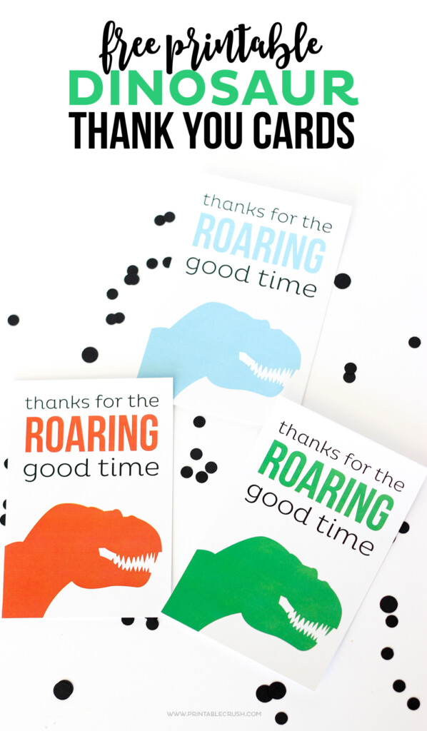 FREE Printable Dinosaur Thank You Cards Printable Crush