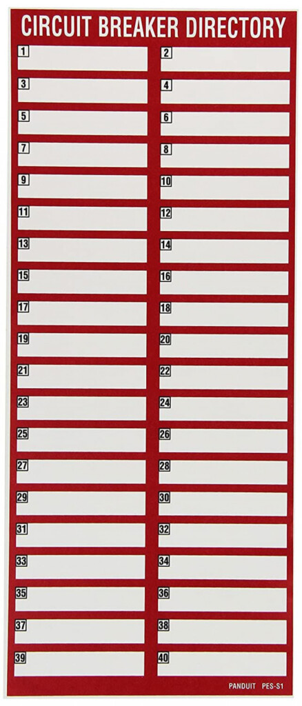 Free Printable Electrical Panel Labels FreePrintableTM