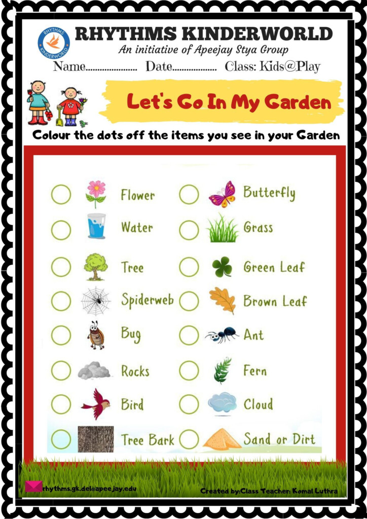 Free Printable Gardening Activity Sheets