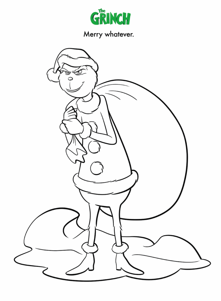 Free Printable Grinch Coloring Pages Printable Word Searches