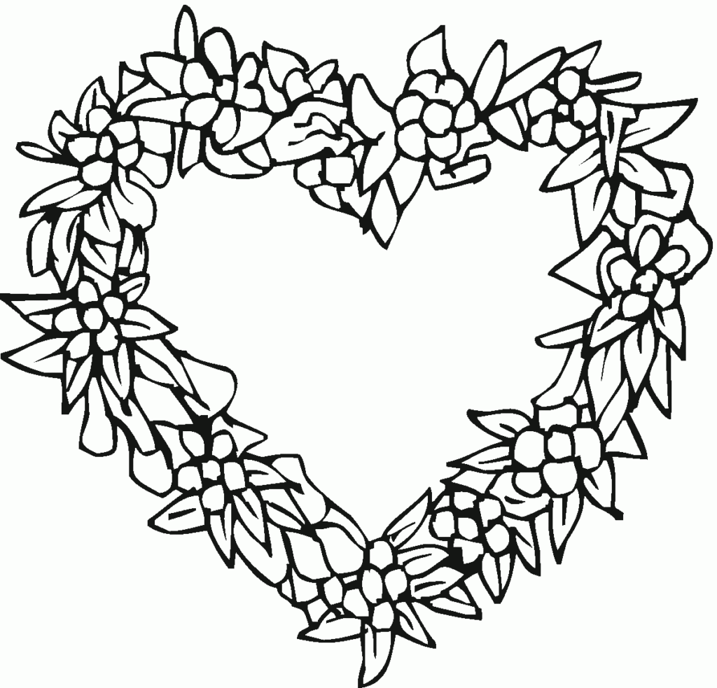 Free Printable Heart Flower Template Printable Templates