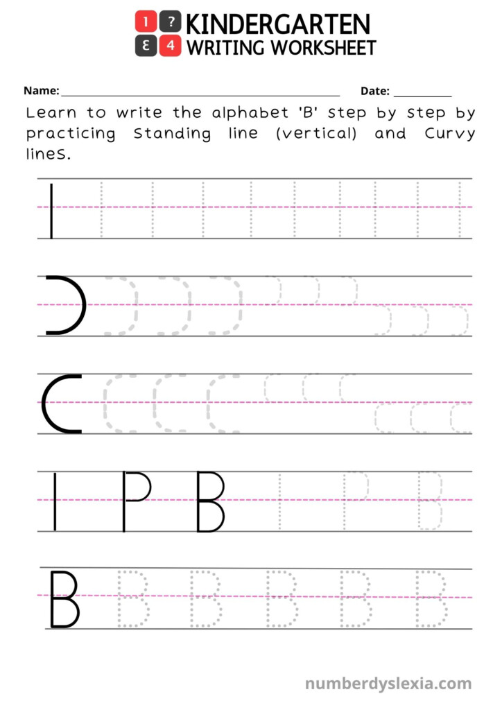 Free Printable Kindergarten Writing Worksheets PDF Number Dyslexia