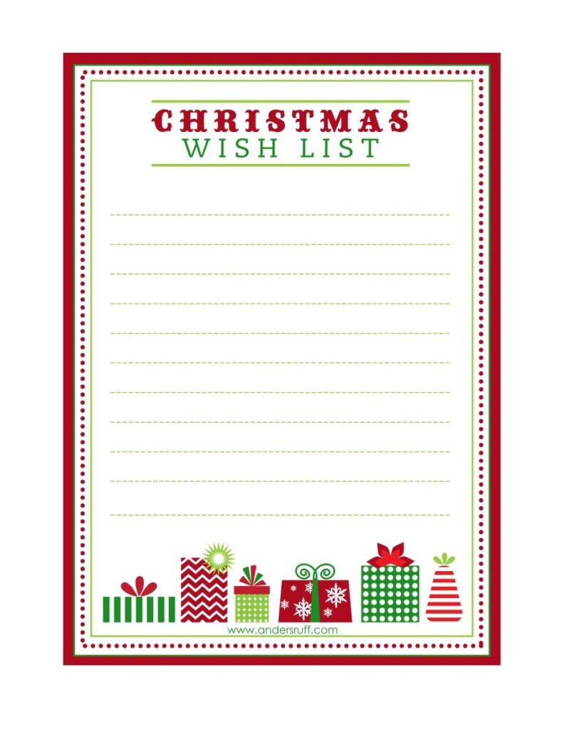 FREE Printable Letter To Santa Christmas Wish List And Tag Label Designs By Christmas