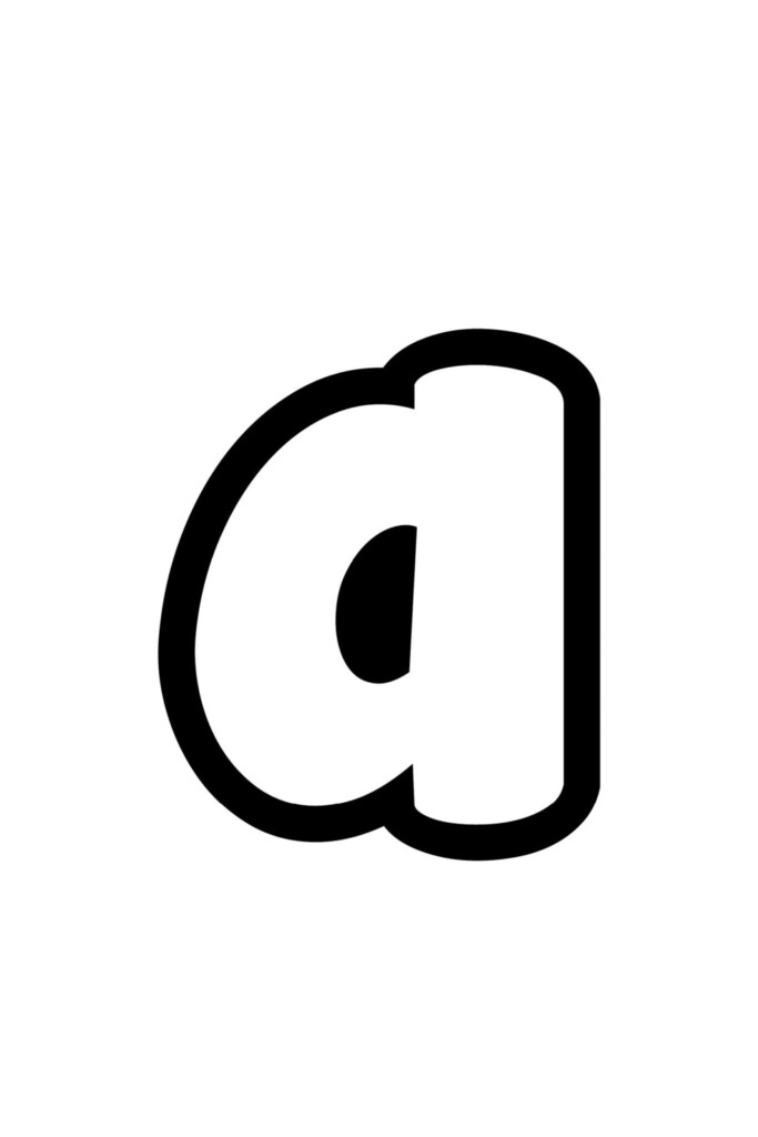 Free Printable Lowercase A Bubble Letter Stencil Bubble Letters Lowercase Bubble Letters