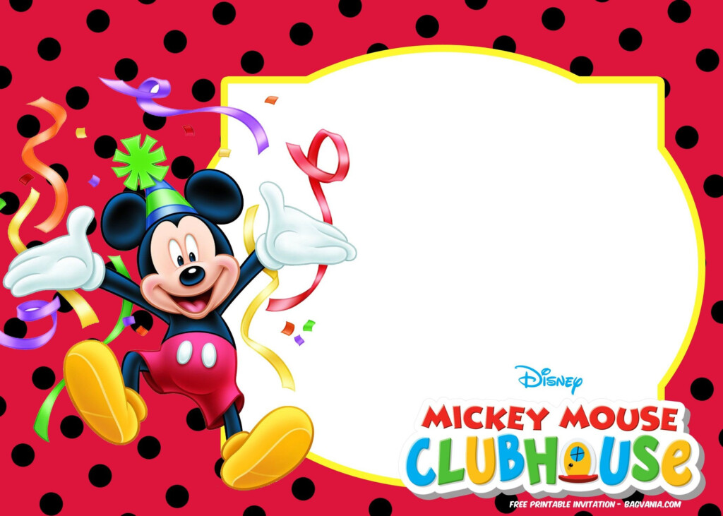 Free Printable Mickey Mouse Birthday Invitations Free Printable