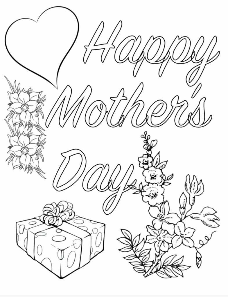 Free Printable Mother S Day Coloring Pages 4 Different Designs