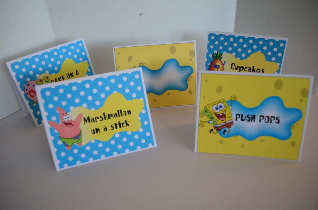 Free Printable Spongebob Food Labels
