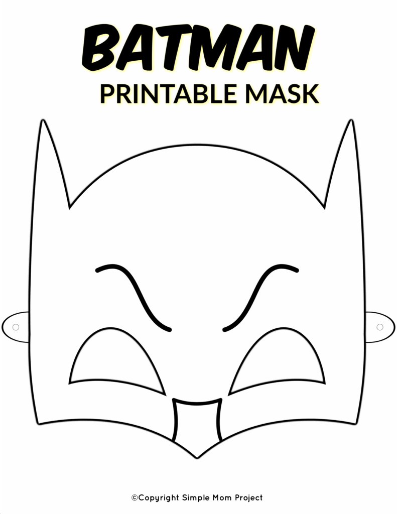 Free Printable Superhero Face Masks For Kids Mask For Kids Batman Mask Template Face Masks