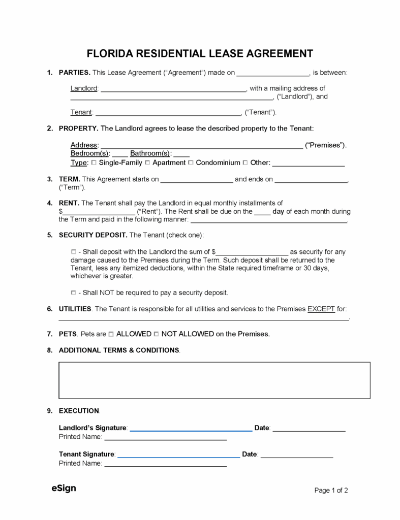 Free Rental Lease Agreement Templates PDF Word 45 OFF