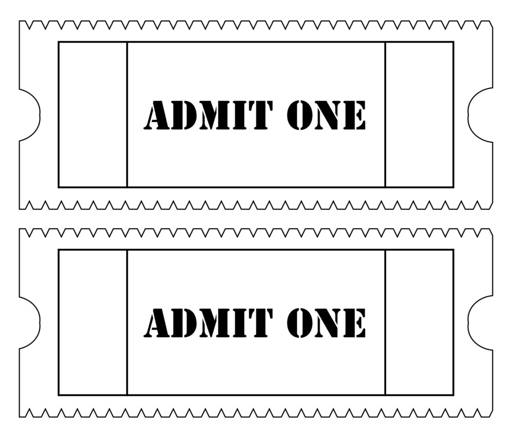 Free Ticket Templates Printable