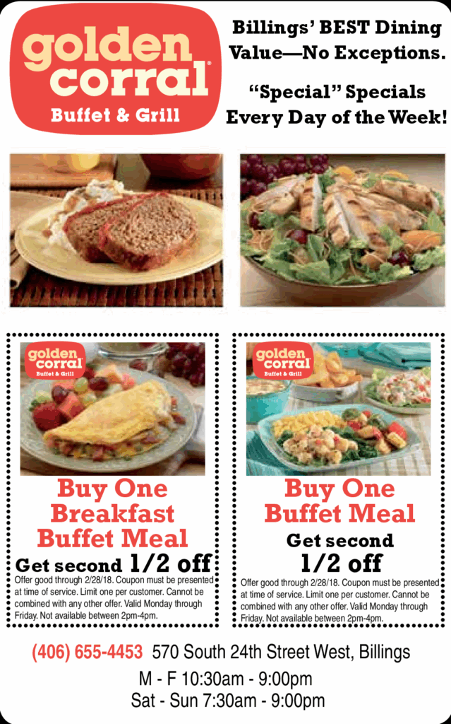 Golden Corral Coupons Buy One Get One Free Printable Free Printable
