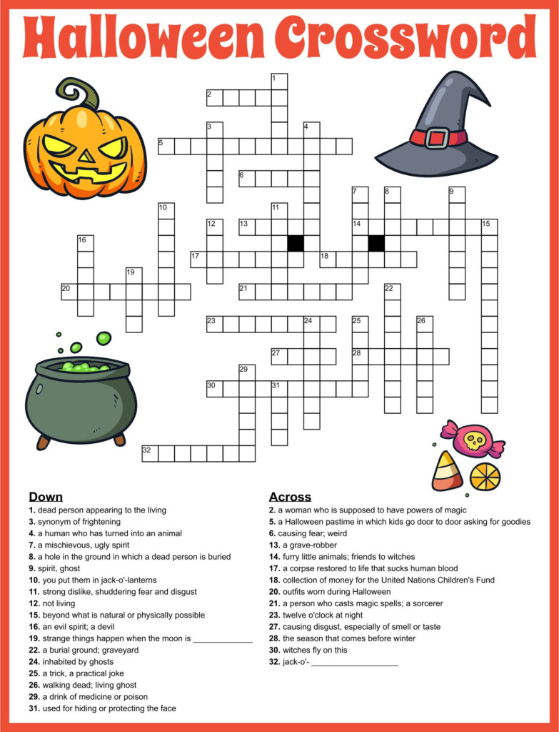 Halloween Word Puzzles Printable