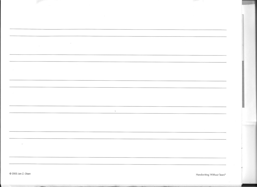 Handwriting Without Tears Free Printable