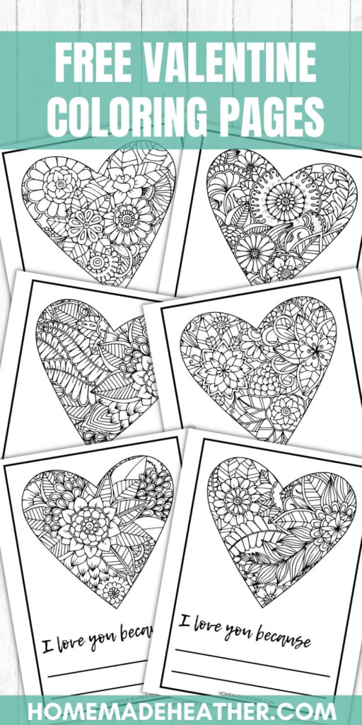Heart Valentine Coloring Pages Homemade Heather