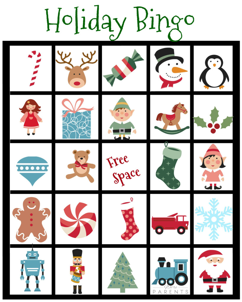 Holiday Bingo Card Printable For Kids We Re Parents