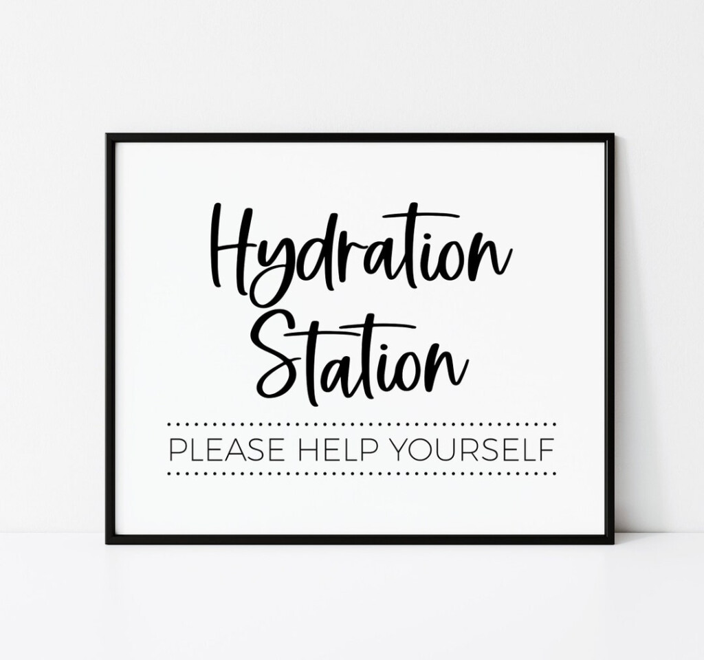 Hydration Station Printable Sign For Graduation Download Now Etsy