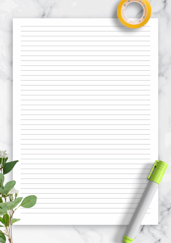 Lined Paper Pdf FREE DOWNLOAD Aashe