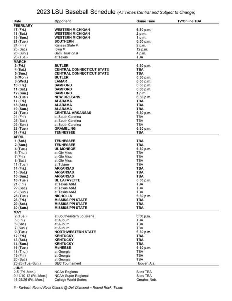 Lsu Fb Schedule 2025 James Paige