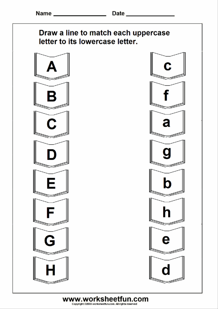 Match Letter To Picture Worksheet