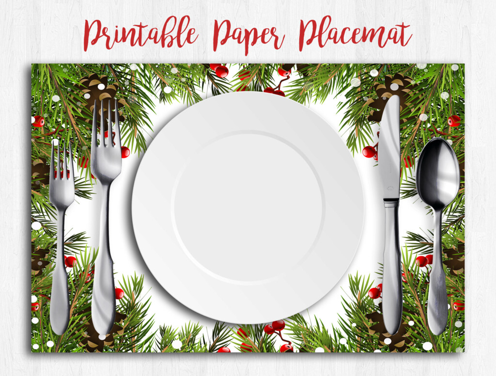 Merry Christmas Placemats Printable Placemats Christmas Etsy