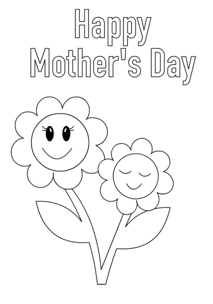 Mother S Day Cards To Print And Colour