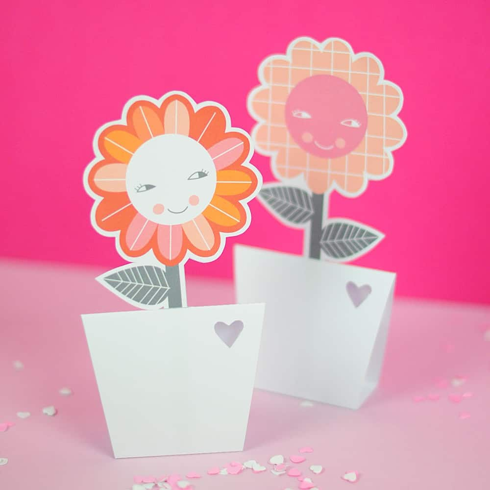 PAPER FLOWER VASES WITH FREE PRINTABLE Hello Wonderful