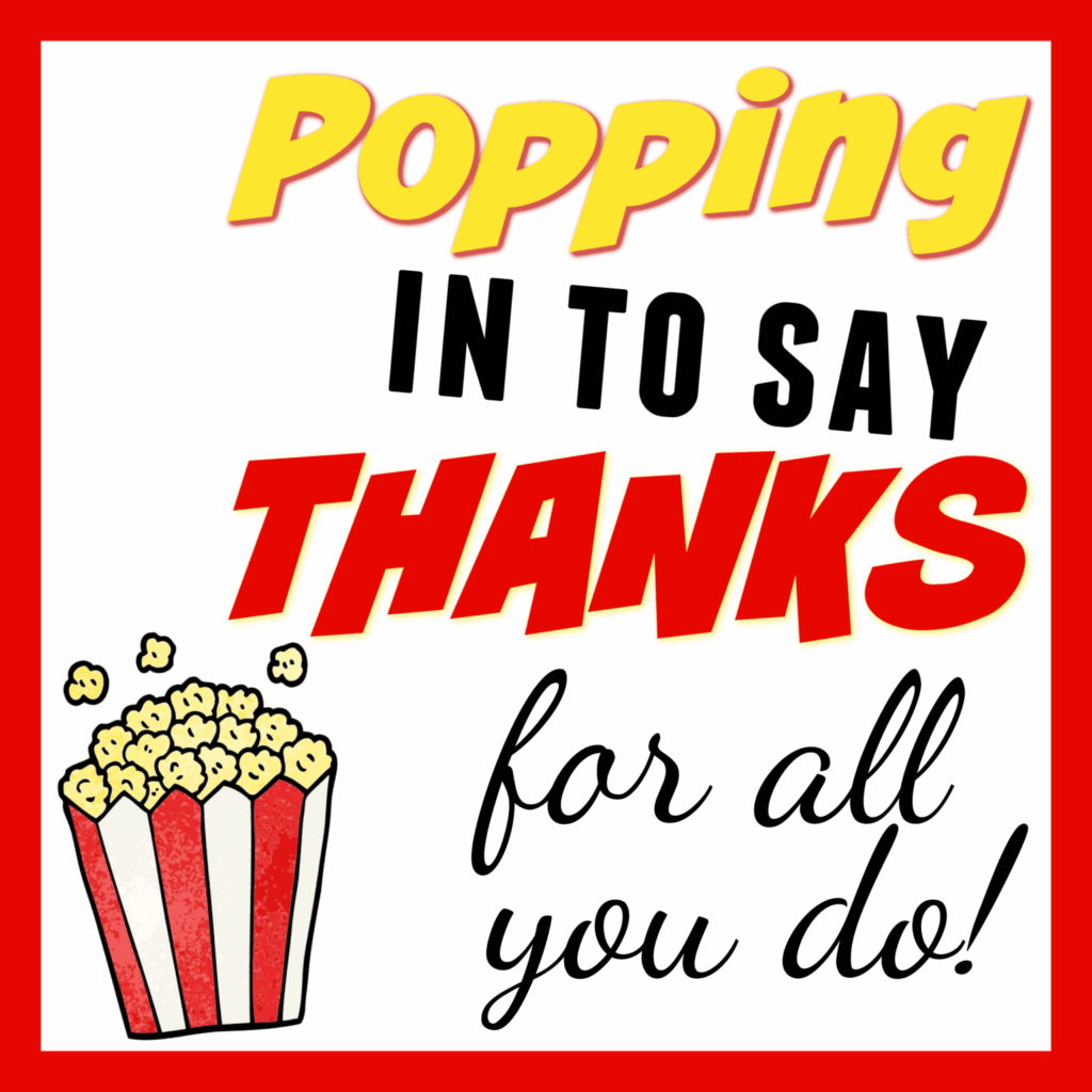 Popcorn Appreciation Free Printable