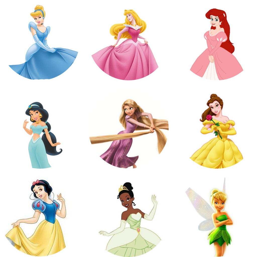 Princess Cupcake Toppers Print On Sugar Icing Sheets And Cut To 2 5 Circles For An Easy