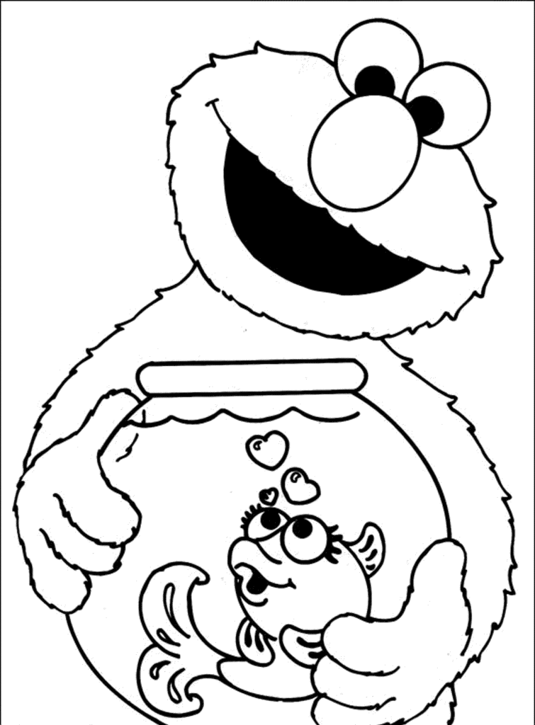 Print Download Elmo Coloring Pages For Children S Home Activity