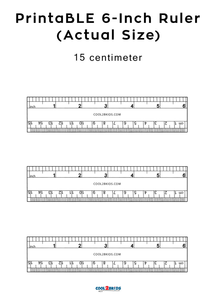 Printable 6 Inch Ruler Actual Size Cool2bKids Inch Ruler Printable Ruler Ruler