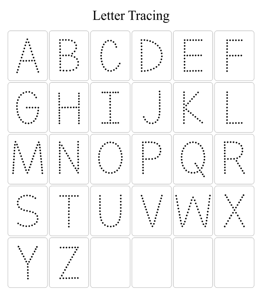 Printable Alphabet Tracing Sheet