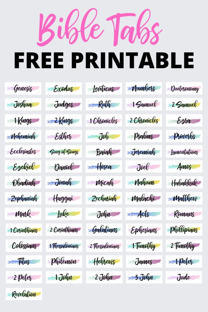 Printable Bible Tabs Free Printable Word Searches