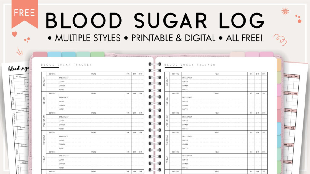Printable Blood Sugar Logs