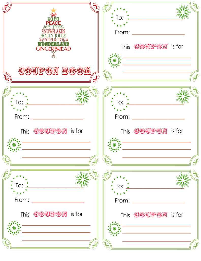 Printable Christmas Coupon Book Template Printable Coupon Book Christmas Coupons Coupon Template
