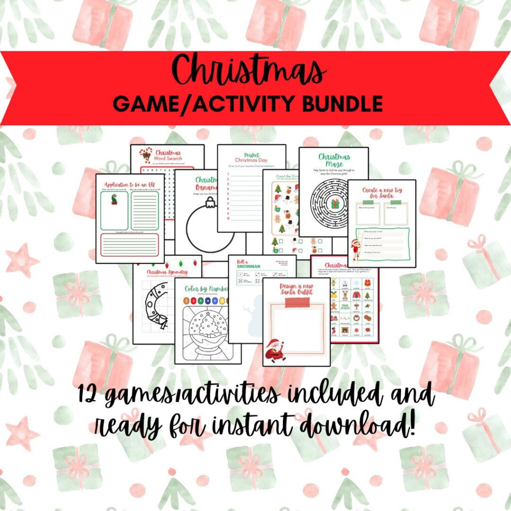 Printable Christmas Game Christmas Party Game Christmas Game School Party Games Classroom