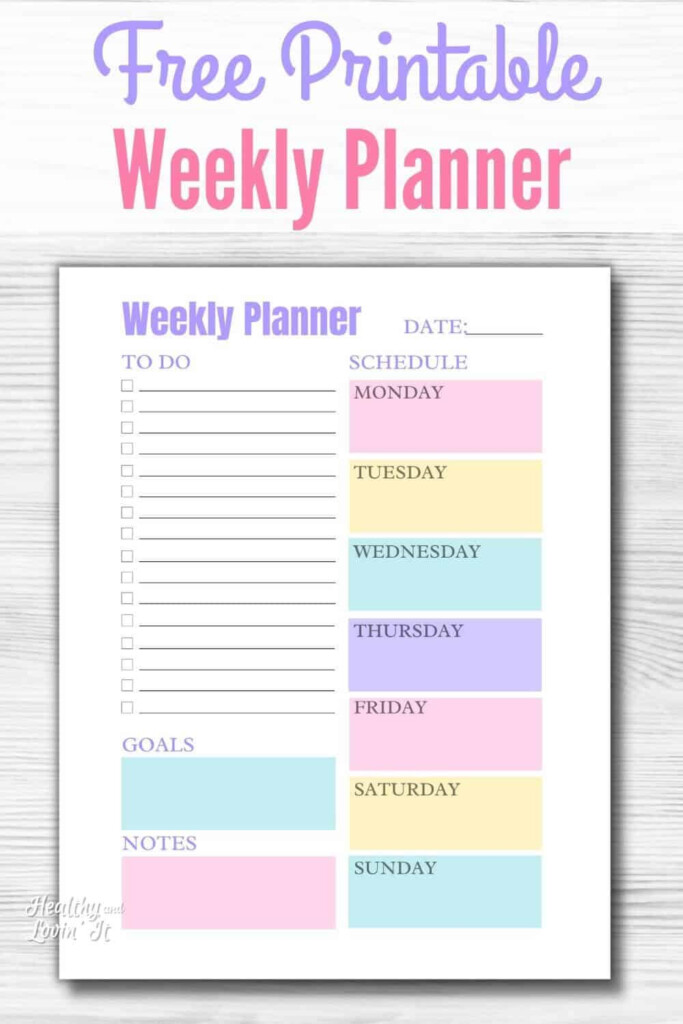 Printable Cute Daily Planner Template