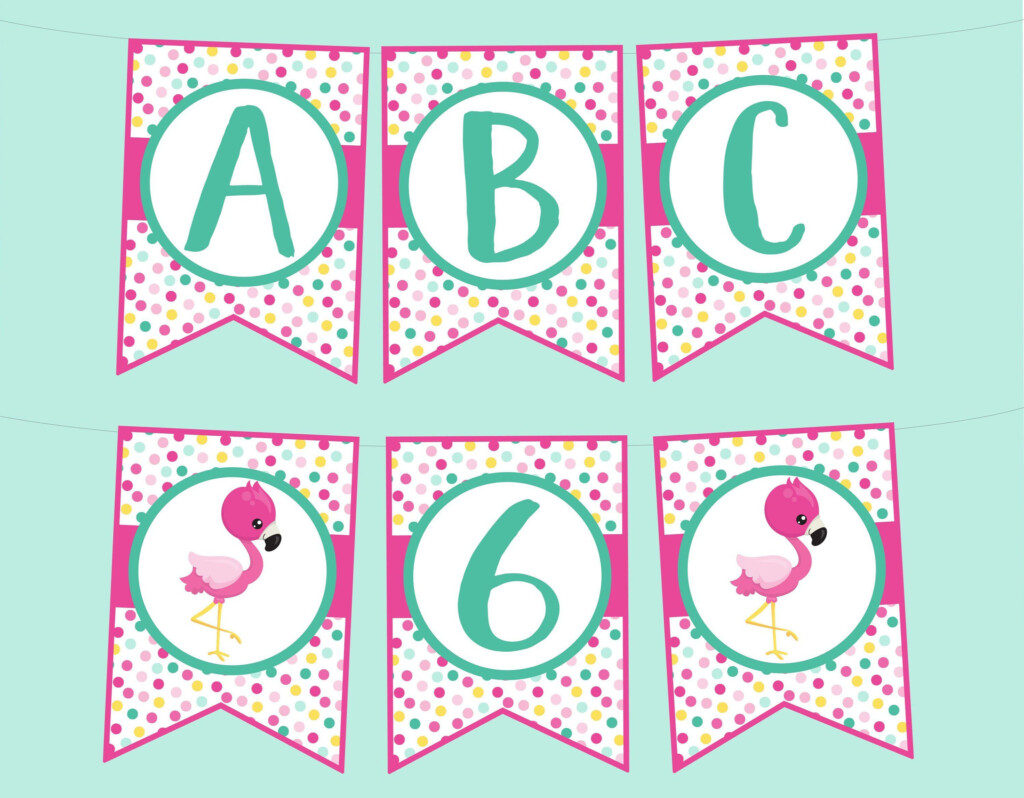 Printable Flamingo Birthday Banner Let S Flamingle Happy Birthday Flamingo Banners Instant