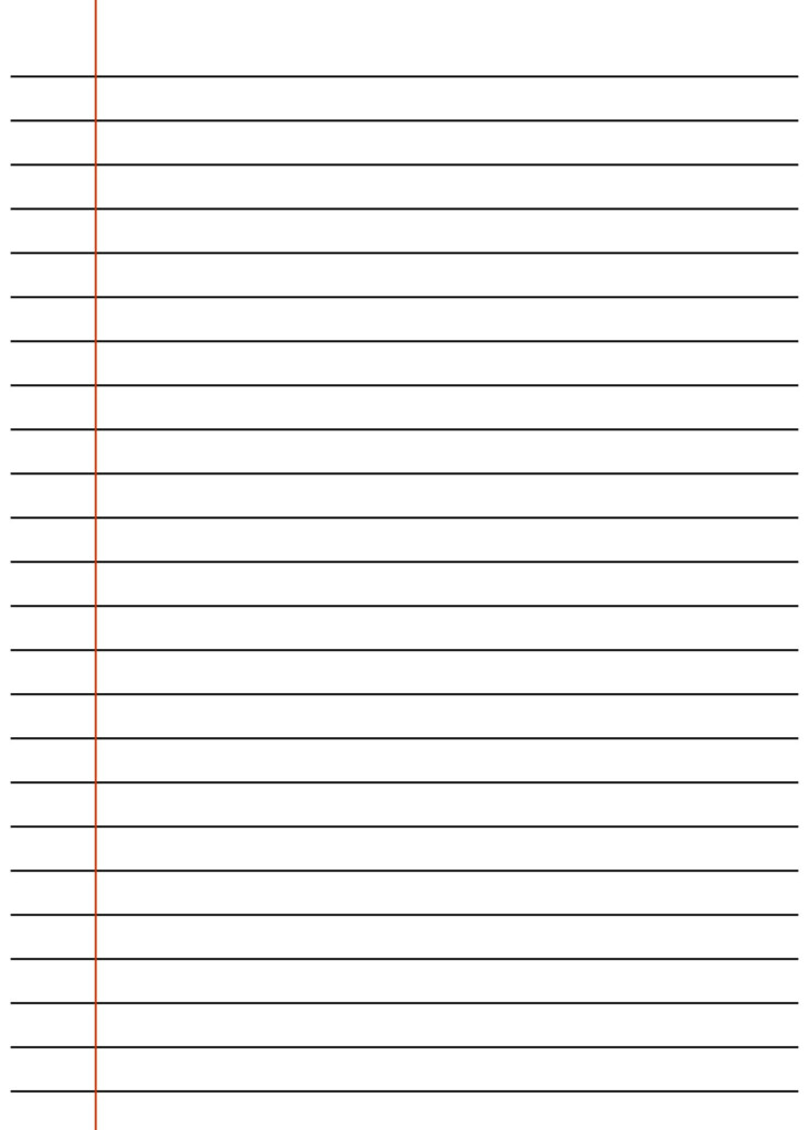 Printable Lined Paper Template